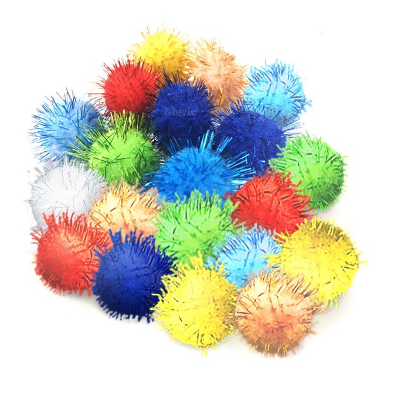 Meric CoCoo 20-Pack Cat Toy Sparkle Ball Jumbo Pack, Unleash Your Catâ€™s Inner Lion, No More Flabby Tummy, Get Your Kitty Fit Again with These Sparkly Balls, Ideal for Multi-Cat Homes, Bond Over Play - Image 2